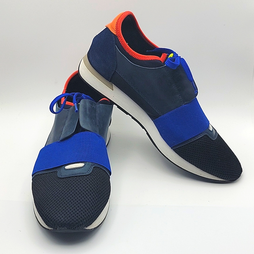 Balenciaga Multicolor Leather/Mesh Runner Sneakers Mens Size 44 (Us 11)